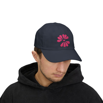 Set The Tone Records Embroidered Hat (Pink Logo)